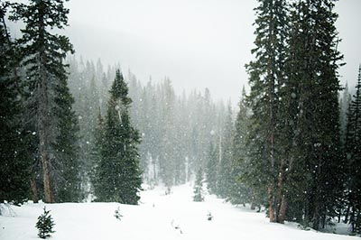 snow on mountain top